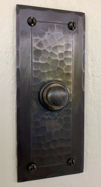 installed narrow field style doorbell button