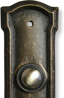 Abbey doorbell button closeup