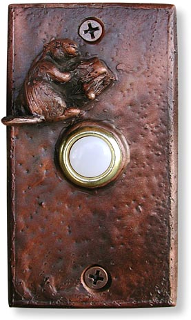 panel bell button with beaver
