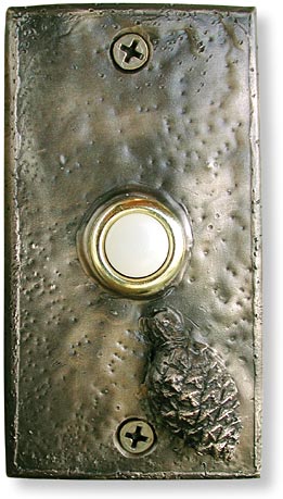 narrow panel doorbell button with closed cone