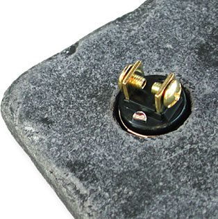 rear view of slate doorbell button