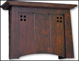 Mackintosh style quarter sawn oak craftsman doorbell